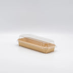 Food tray with lid on a white background