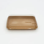 9.5" X 5.9" Covered Tray Set | Compostable Paper Tray with PET Lid
