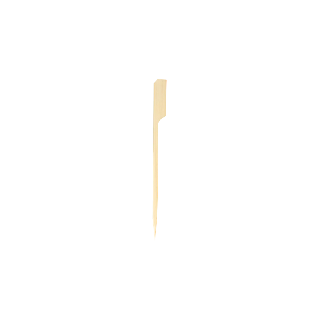 Wooden skewer on a white background