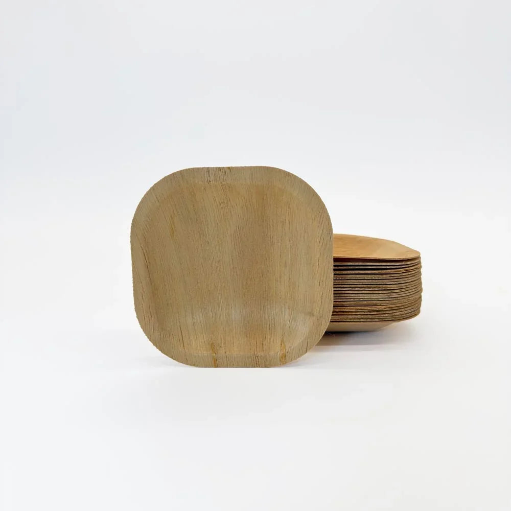 4"x4" Signature Wooden Plate | Compostable