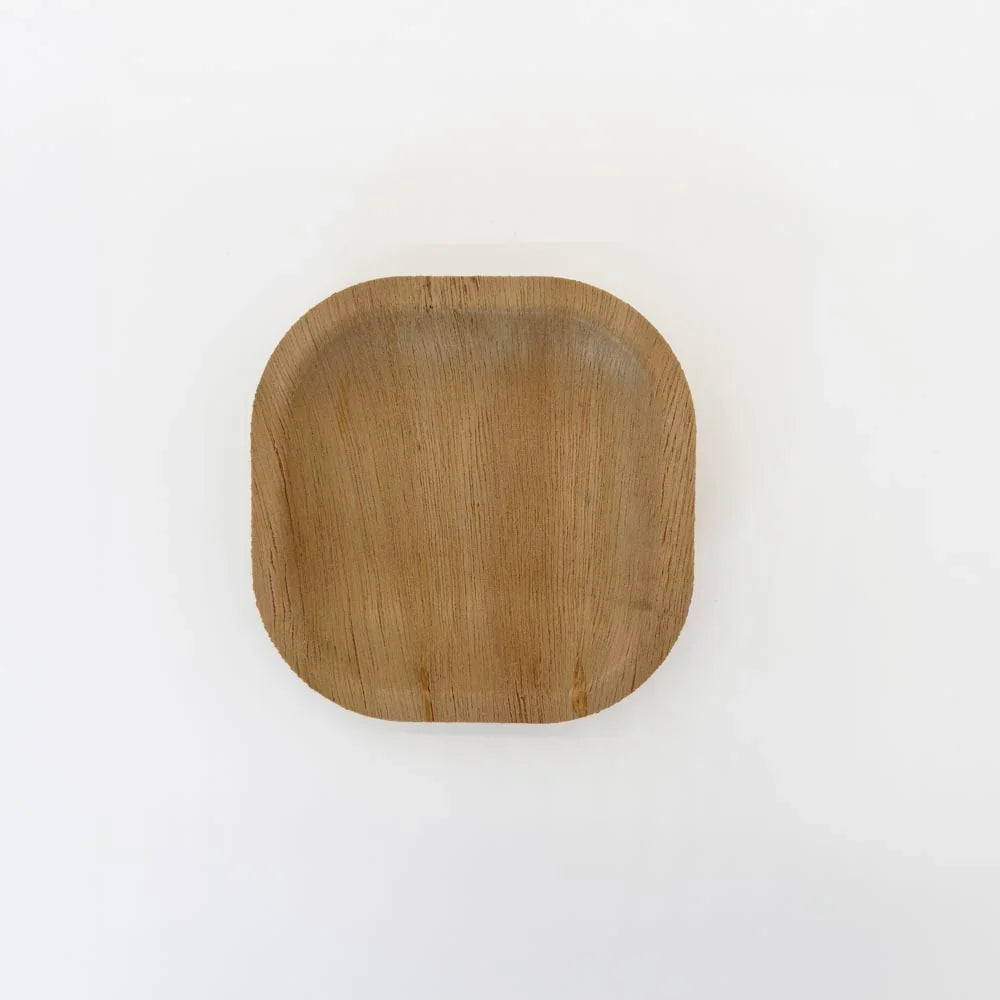 4"x4" Signature Wooden Plate | Compostable