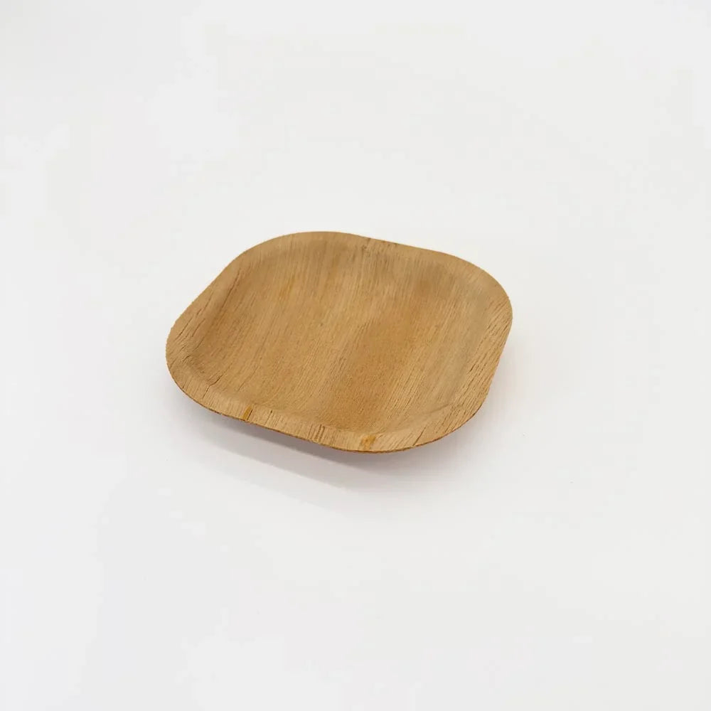 4"x4" Signature Wooden Plate | Compostable