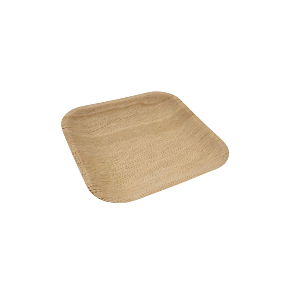 6"x6" Signature Wooden Plate | Compostable