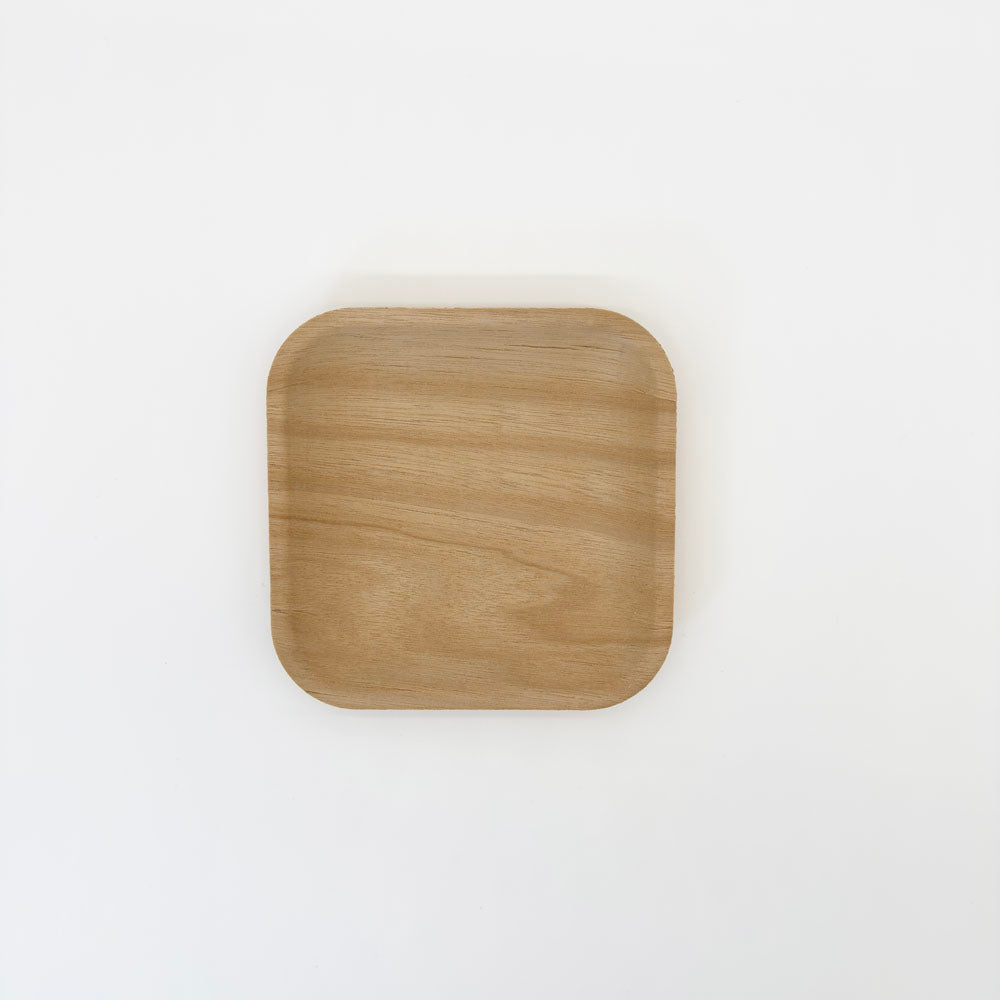 6" square plate on a white surface.