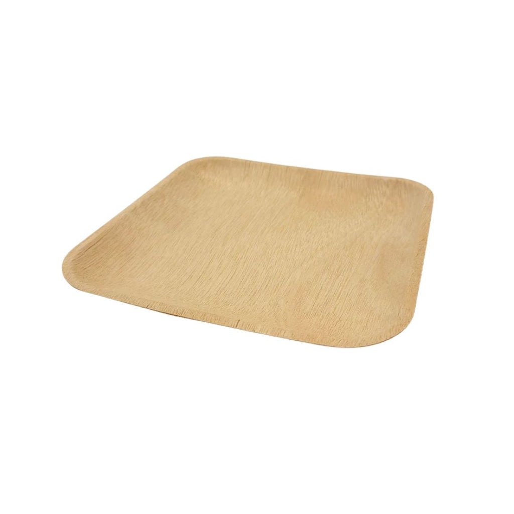 9"x9" Signature Wooden Plate | Compostable