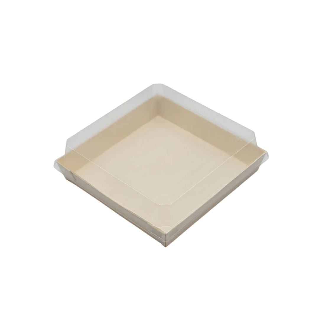 Balsa tray with lid on a white background
