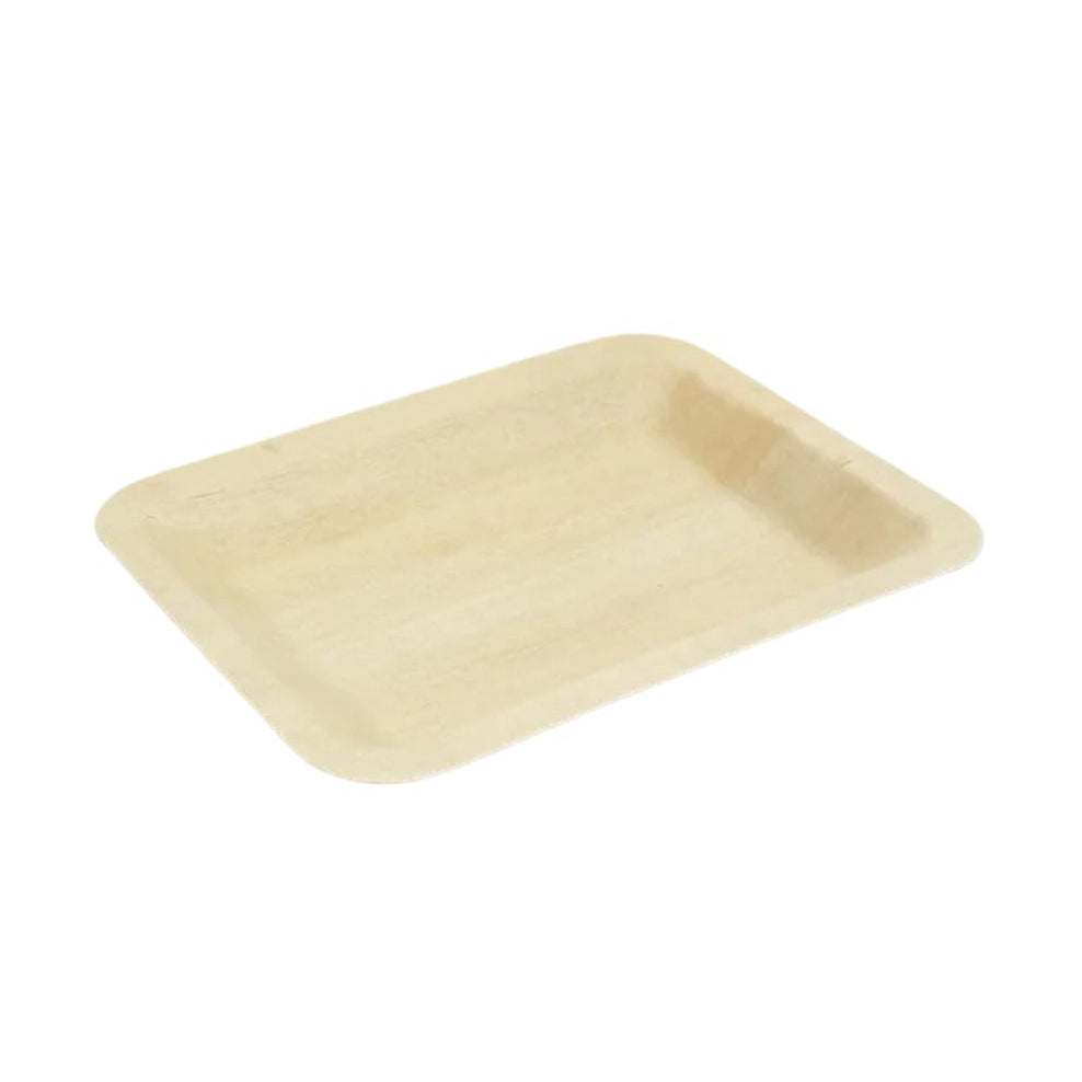 4.7" x 3.7" Rectangular Wooden Plate | Compostable