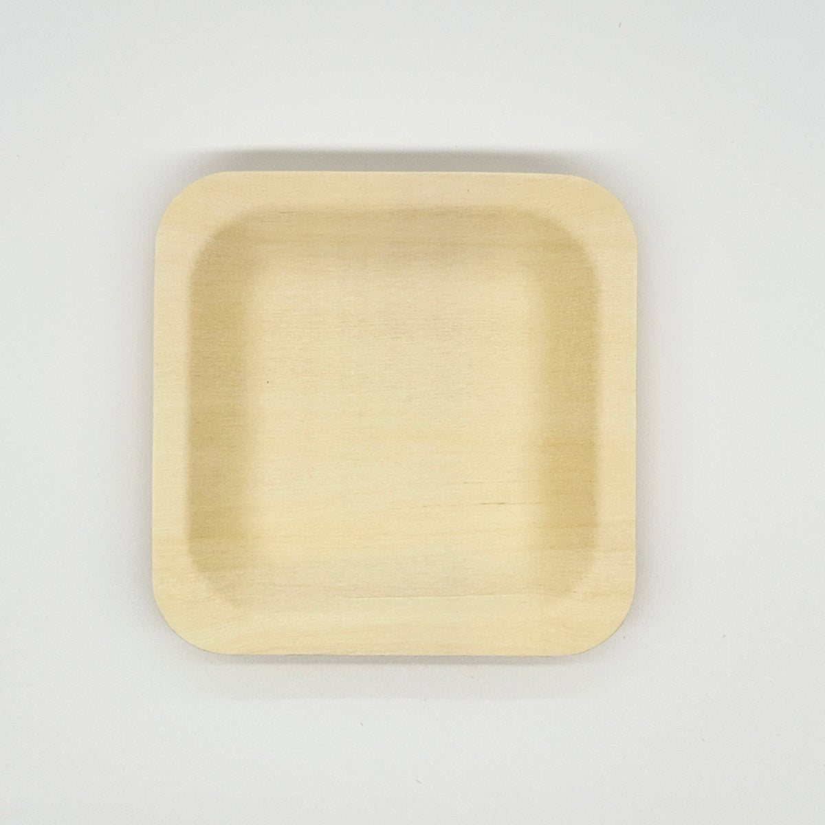 4.5" x 4.5" Square Wooden Plate | Compostable