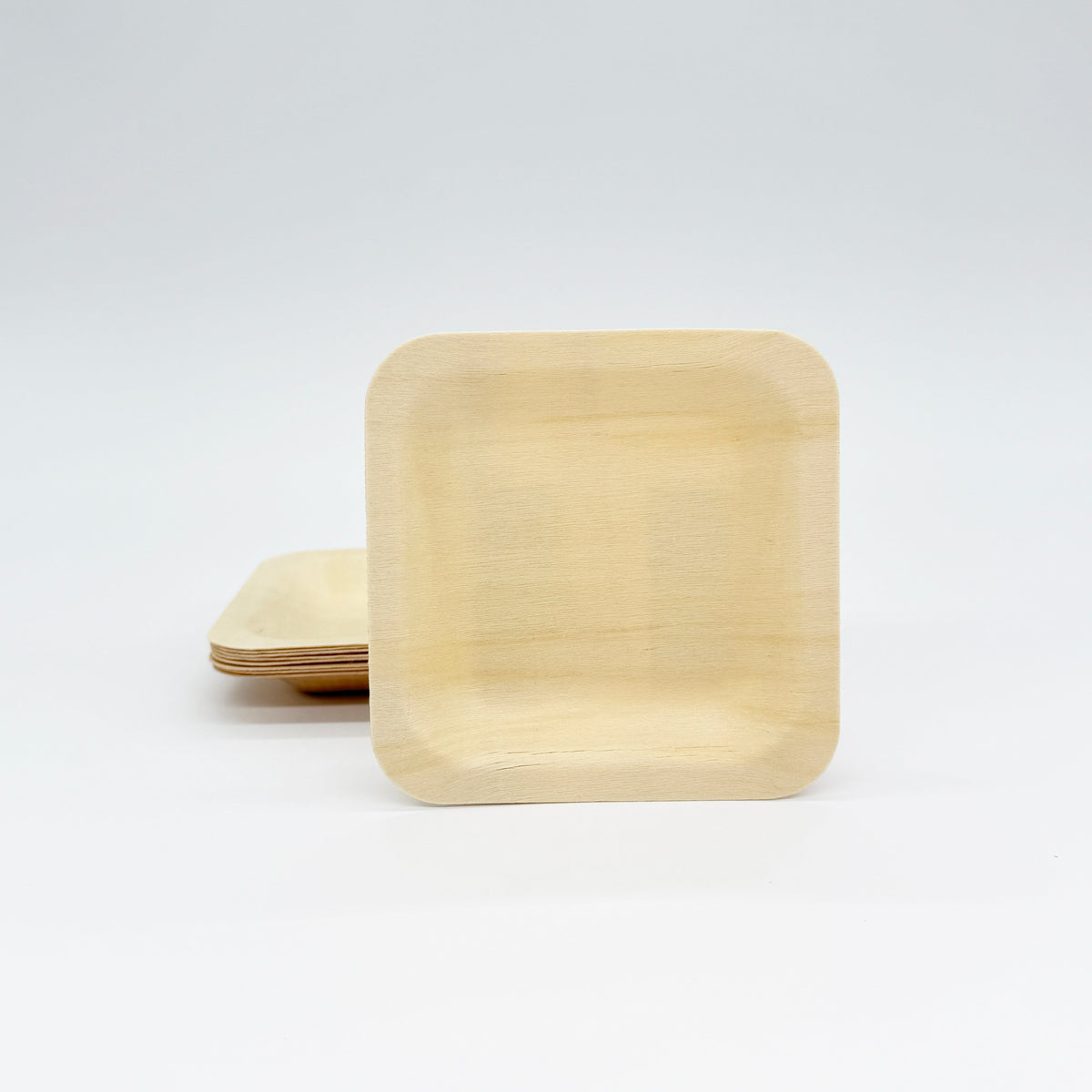 4.5" x 4.5" Square Wooden Plate | Compostable