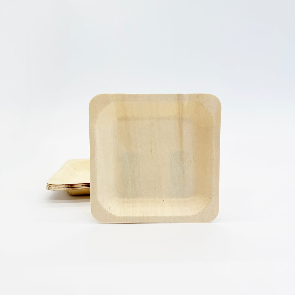 6" x 6" Square Wooden Plate | Compostable