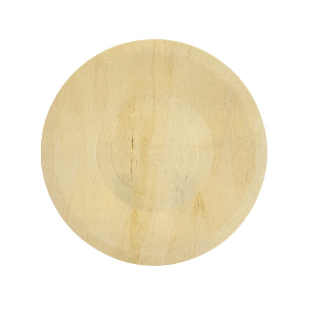 7.5" Round Wooden Plate | Compostable