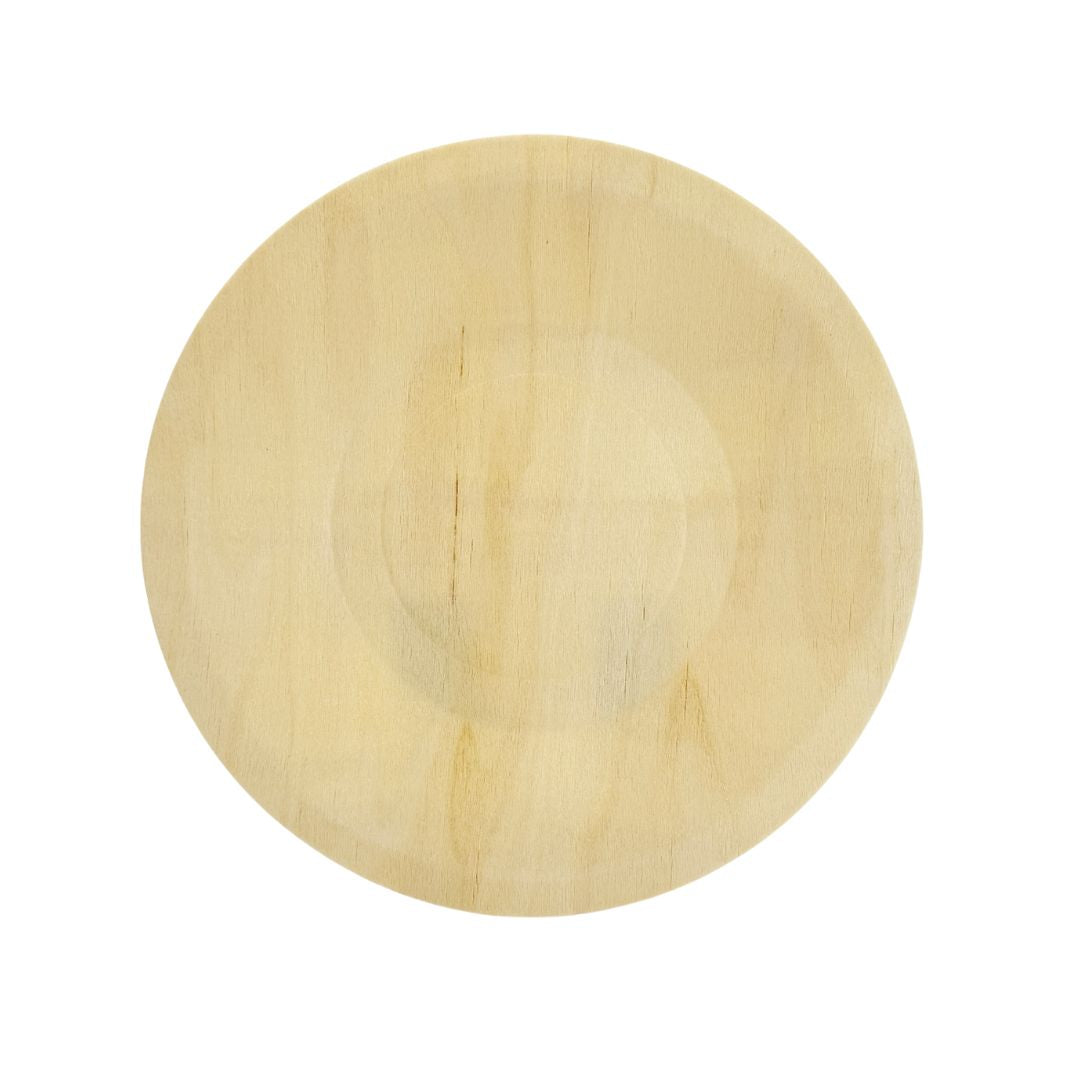 7.5" Round Wooden Plate | Compostable