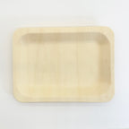 7.87" x 5.7" Rectangular Wooden Plate | Compostable