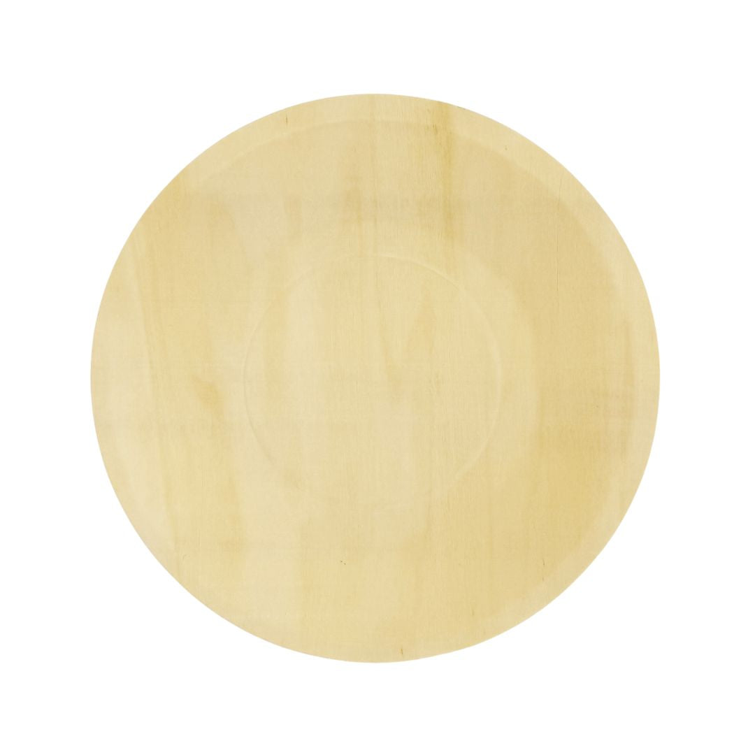 8.5" Round Wooden Plate | Compostable
