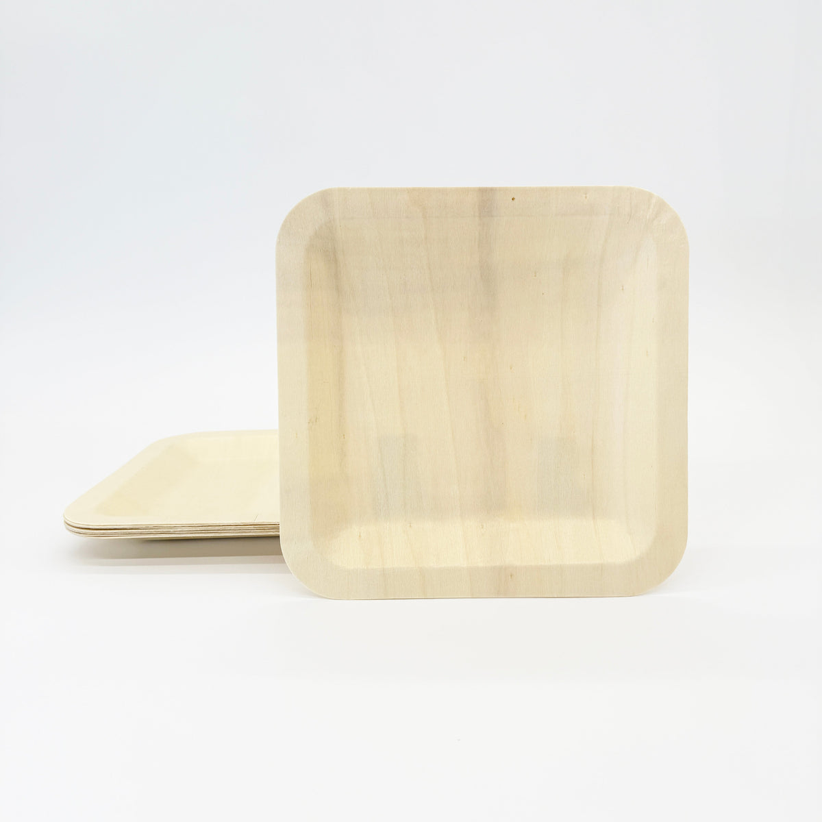 7" x 7" Square Wooden Plate | Compostable