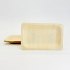 9.3" x 6.7" Rectangular Wooden Plate | Compostable