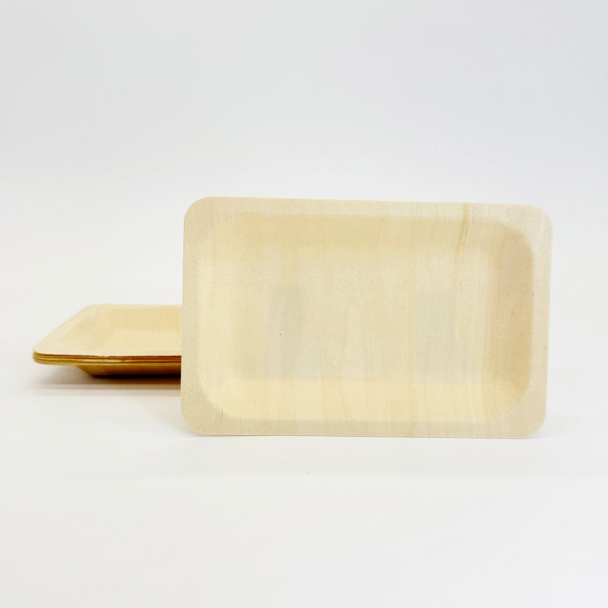 9.3" x 6.7" Rectangular Wooden Plate | Compostable