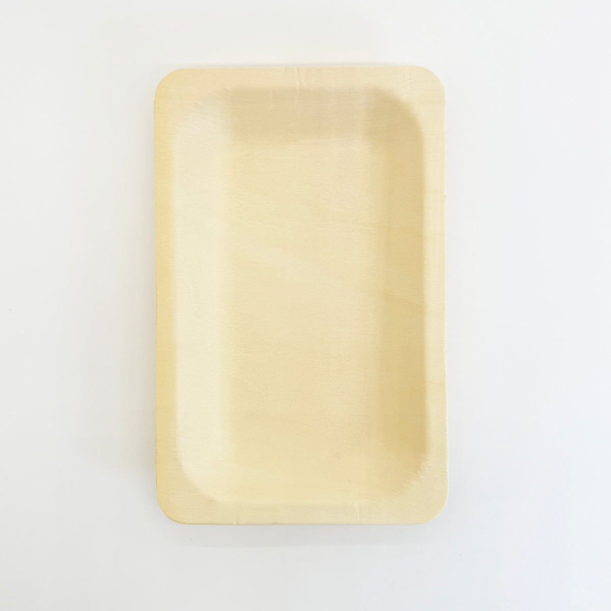 9.3" x 6.7" Rectangular Wooden Plate | Compostable