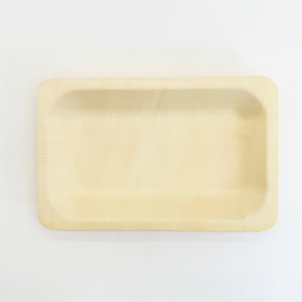 9.3" x 6.7" Rectangular Wooden Plate | Compostable