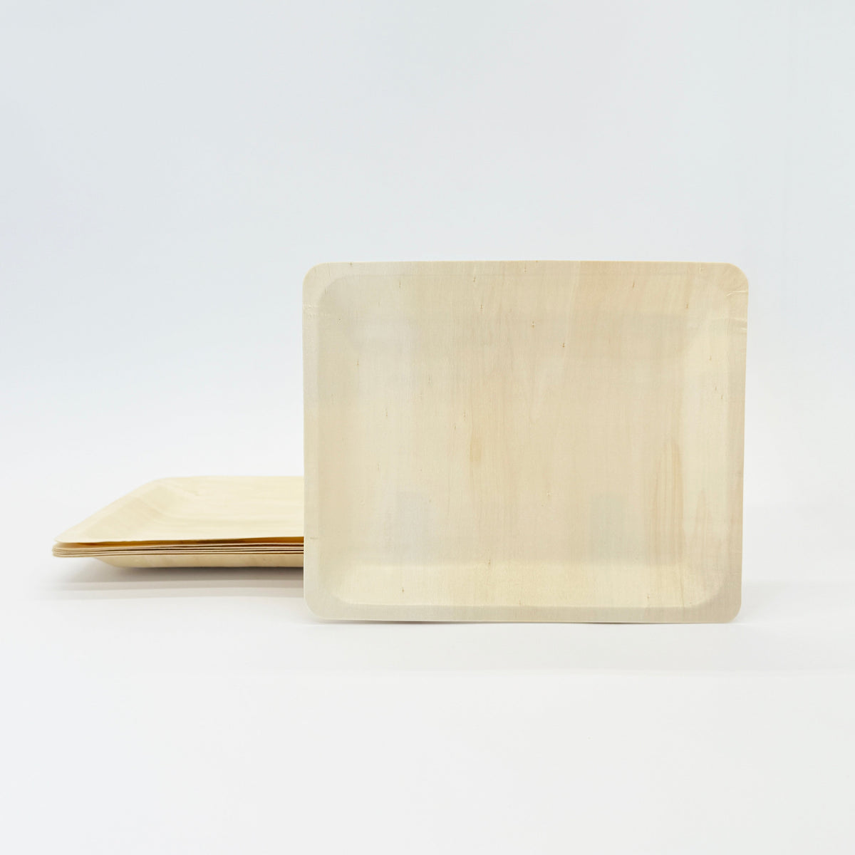 10.4" x 8.5" Rectangular Wooden Plate | Compostable