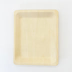 10.4" x 8.5" Rectangular Wooden Plate | Compostable