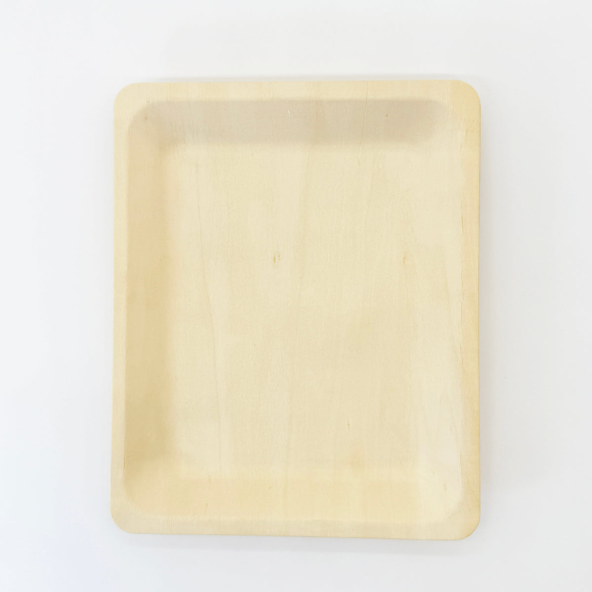 10.4" x 8.5" Rectangular Wooden Plate | Compostable