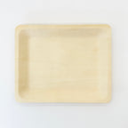 10.4" x 8.5" Rectangular Wooden Plate | Compostable