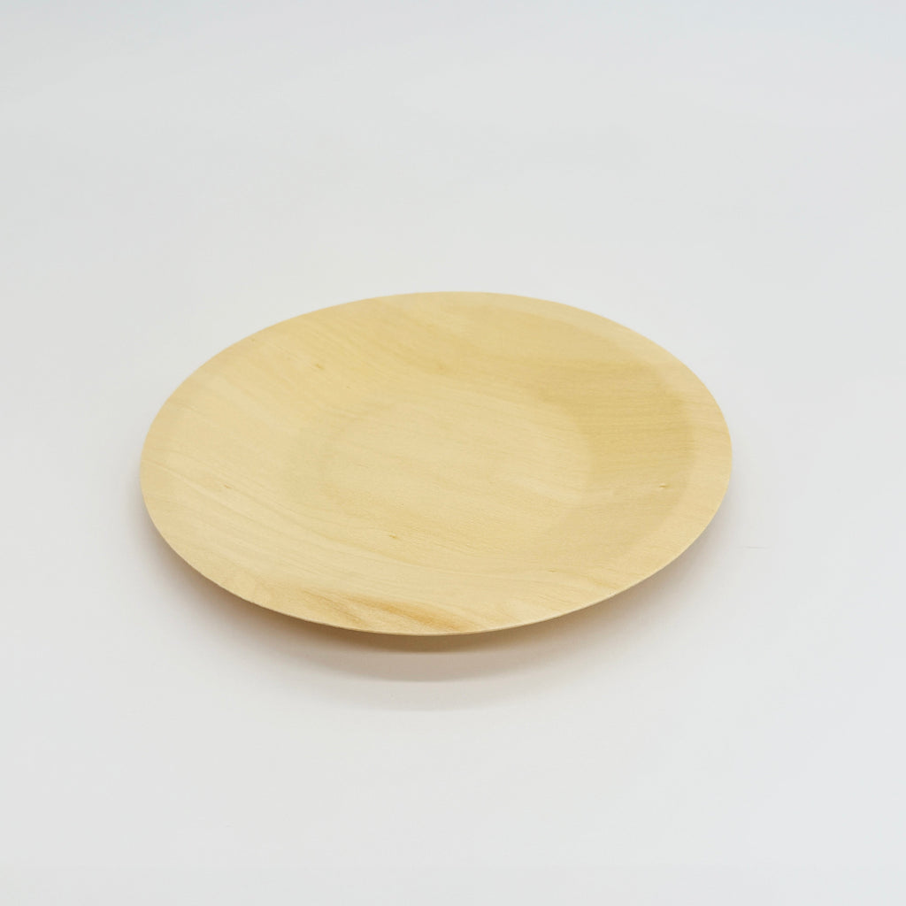 7.5" Round Wooden Plate | Compostable