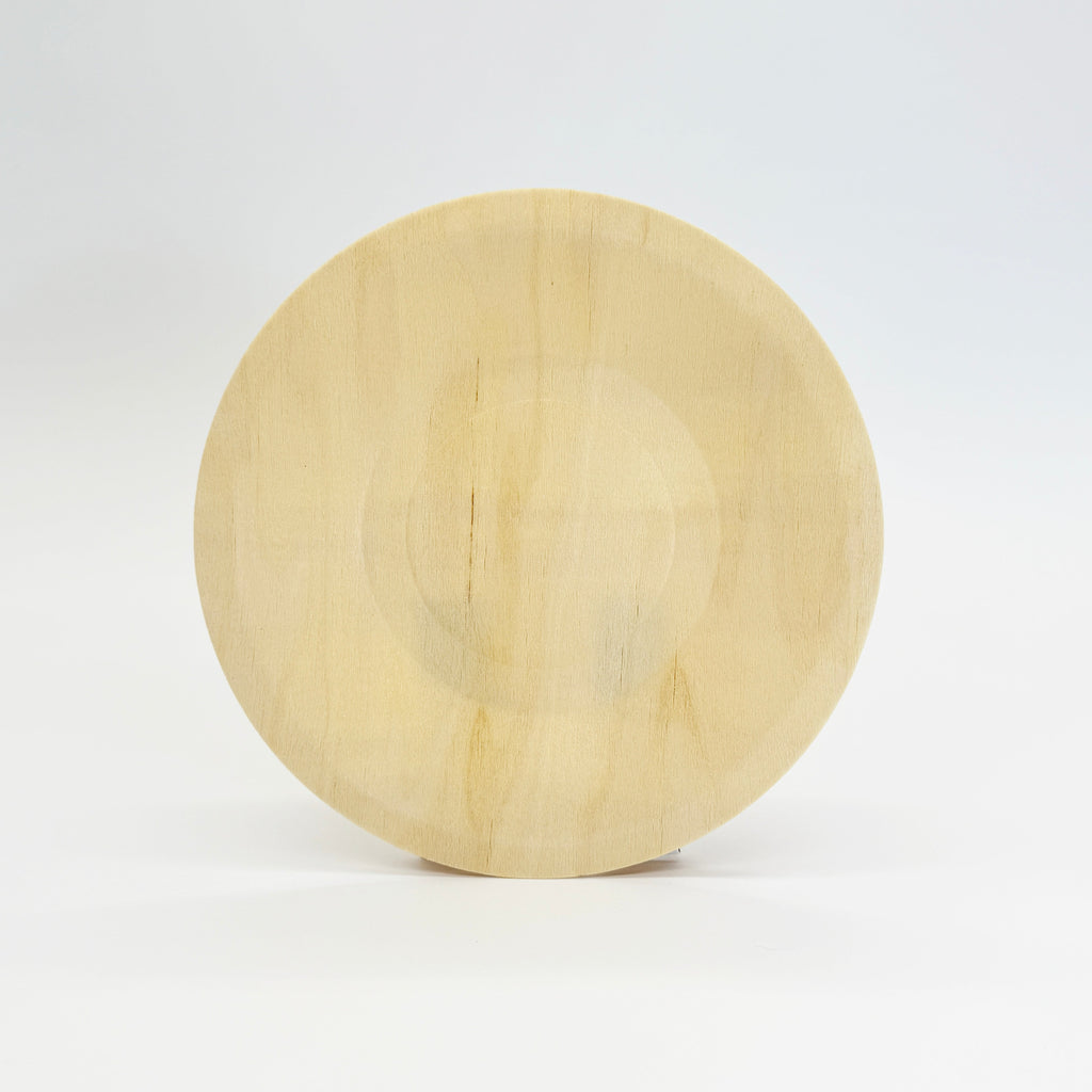 7.5" Round Wooden Plate | Compostable