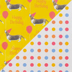 Basset Hound Polka Dot Wrapping Paper | 3 Sheets