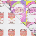 Warhol Santa Wrapping Paper | 3 Sheets & Gift Tags