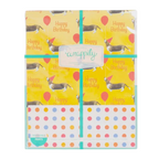 Basset Hound Polka Dot Wrapping Paper | 3 Sheets