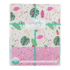 Flamingos & Candy Cane Wrapping Paper | 3 Sheets & Gift Tags