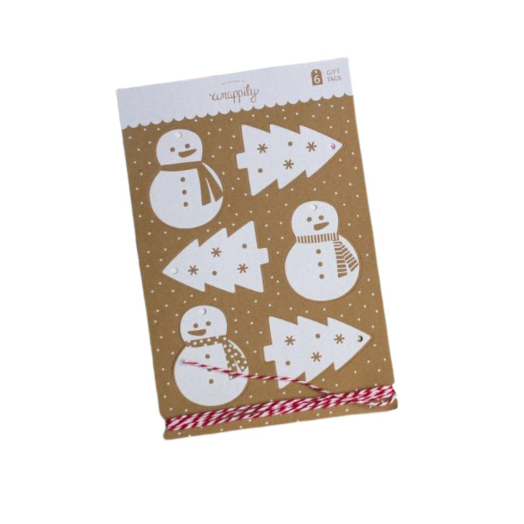 Snow Scenes Pop-Out Gift Tags & Twine | 12 Sets