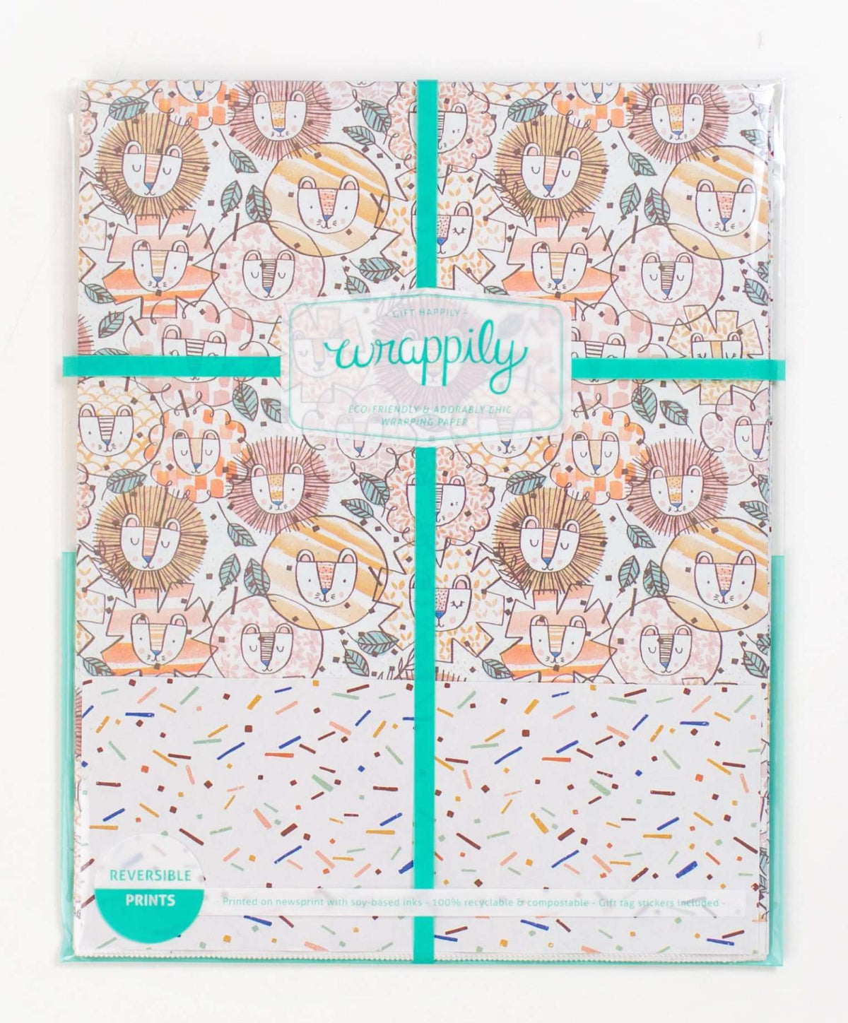 Lion Fiesta Any Occasion Wrapping Paper | 3 Sheets