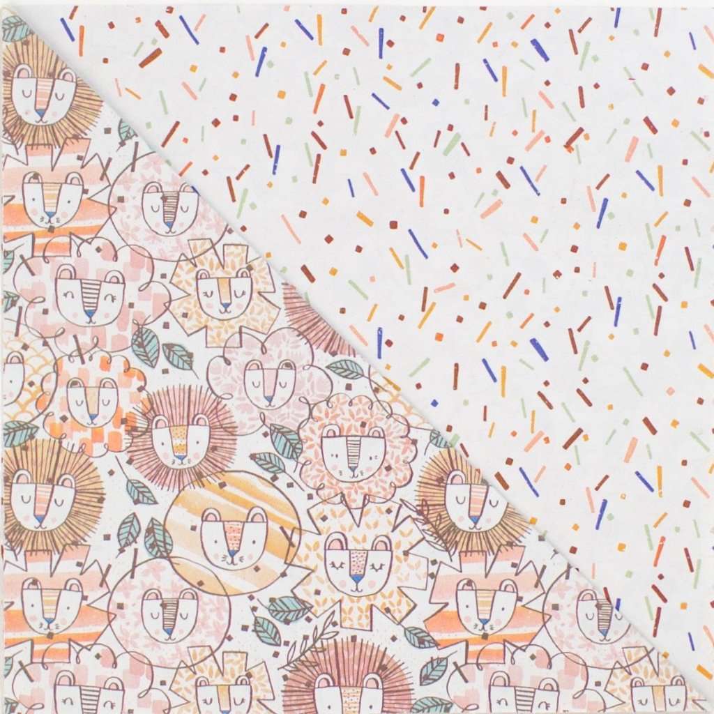 Lion Fiesta Any Occasion Wrapping Paper | 3 Sheets
