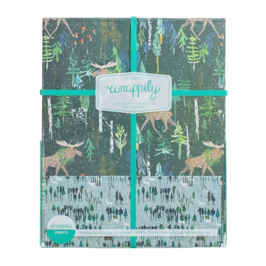 Forest Wintery Woods Any Occasion Wrapping Paper | 3 Sheets
