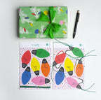 Christmas Lights Pop-Out Gift Tags & Twine | 12 Sets