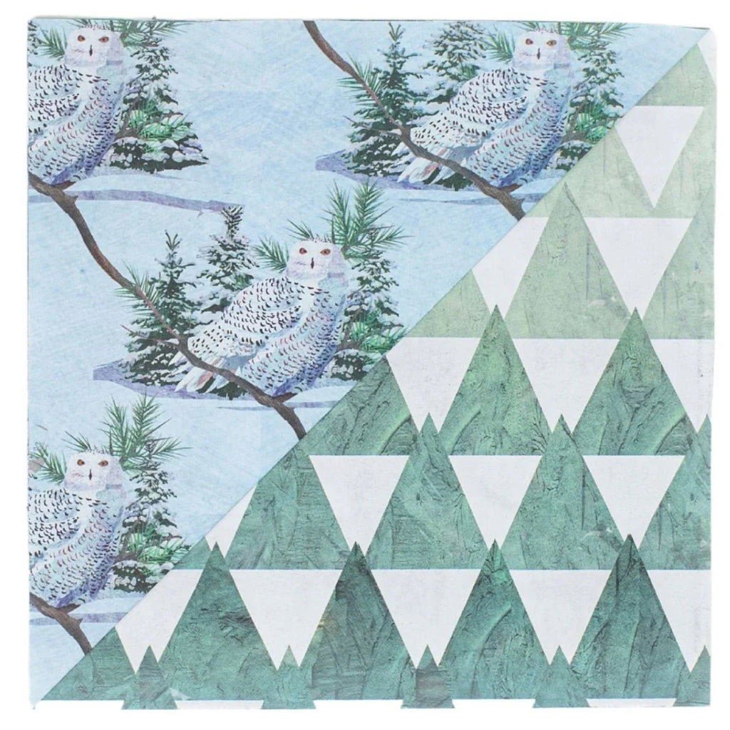 Snowy Owl Any Occasion Wrapping Paper | 3 Sheets & Gift Tags