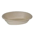 Home compostable oval bowl on a white background