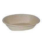 Home compostable oval bowl on a white background