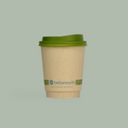 Green Lid for 8 oz Hot Cups | Compostable CPLA