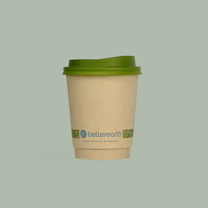 Green Lid for 8 oz Hot Cups | Compostable CPLA