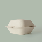 6" x 6" Compostable Clamshell | Natural Plant Fiber