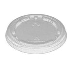 Flat Lid for 4-7 oz Cold Cups | No Hole | Clear PLA