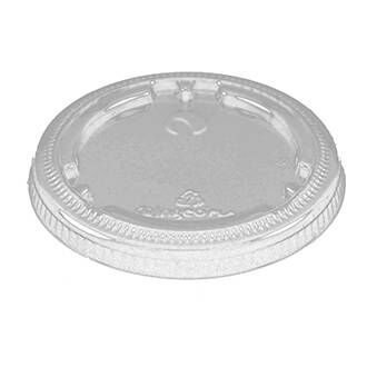 Flat Lid for 4-7 oz Cold Cups | No Hole | Clear PLA