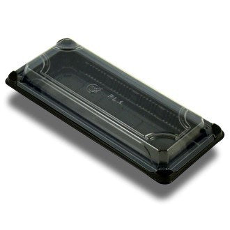 9"x4" Compostable Sushi Tray with Lid | PLA