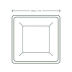 10" Square Plate | White Sugarcane