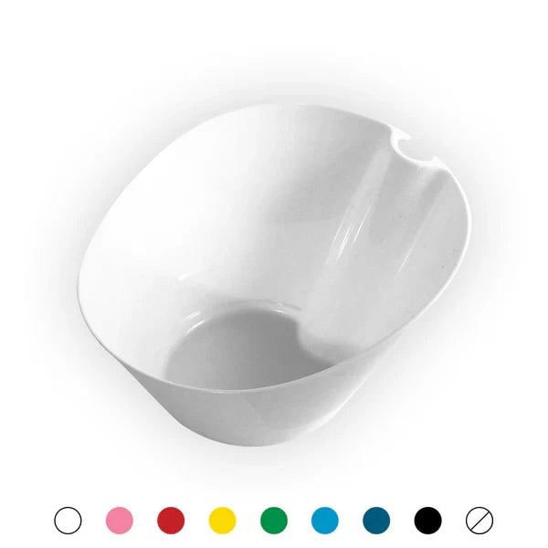 White compostable bowl on a white background