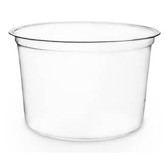 16 oz Compostable Round Deli Container | Clear | Vegware® | PLA